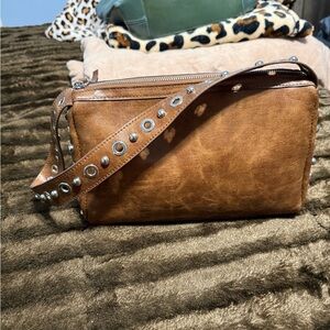 Zara Studded Shoulder Bag